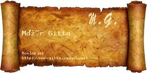 Már Gitta névjegykártya
